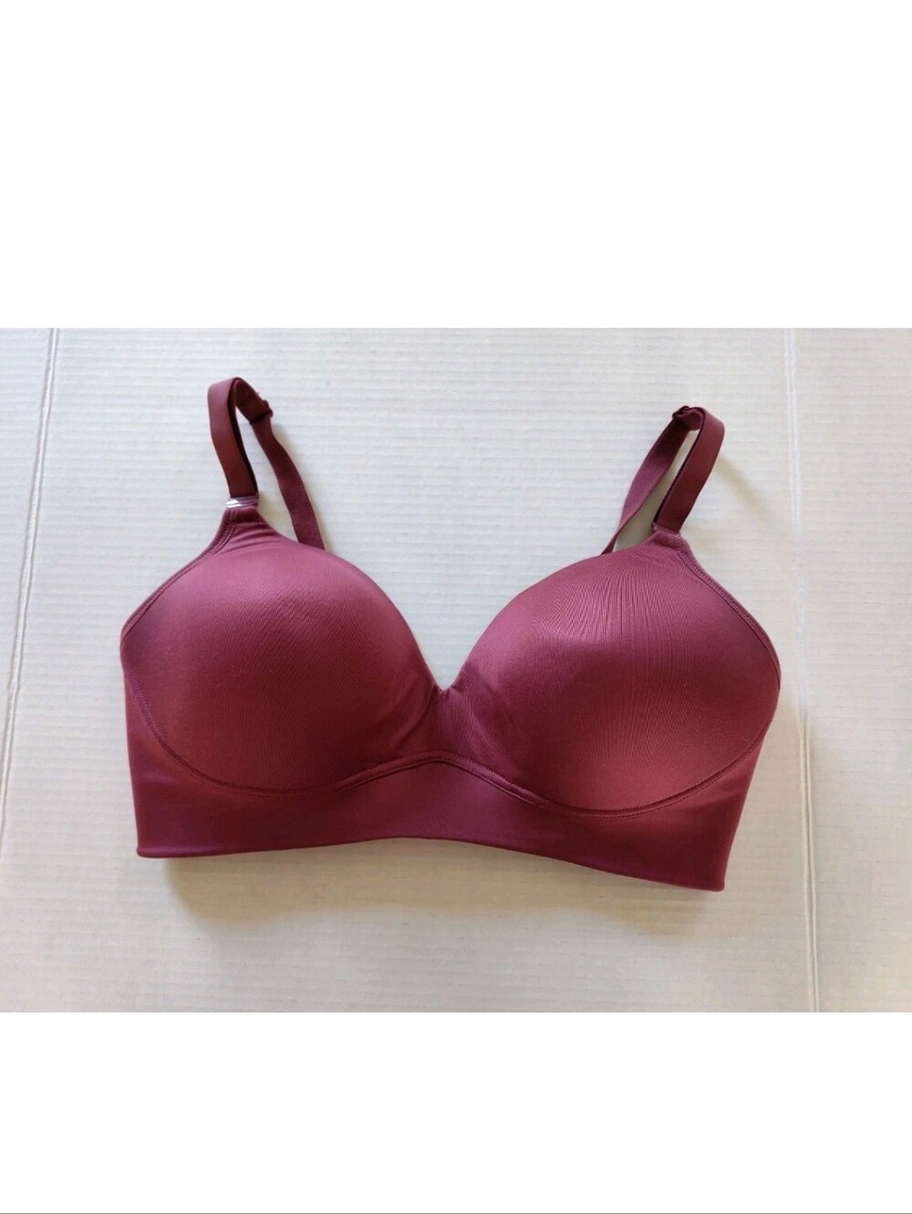 Warner All You Need No Wire Bra Size 36DD Maroon Comfort Adjustable Straps